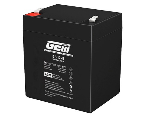 Акумуляторна батарея GEM Battery 12V-5.0Ah, AGM, F1/F2, (GS 12-5) 