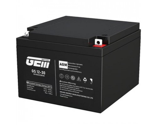 Акумуляторна батарея GEM Battery 12V-30Ah, AGM, L2/T2, (GS 12-30) 