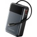 УМБ Vention 20000mAh 65W 3A PD,QC3.0,USB-A,1хType-C OUT,with Built-in USB-C Cable, LED Display,Black 