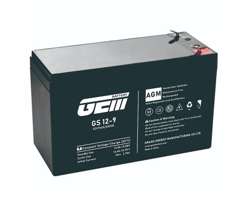 Акумуляторна батарея GEM Battery 12V-9.0Ah, AGM, F1/F2, (GS 12-9) 
