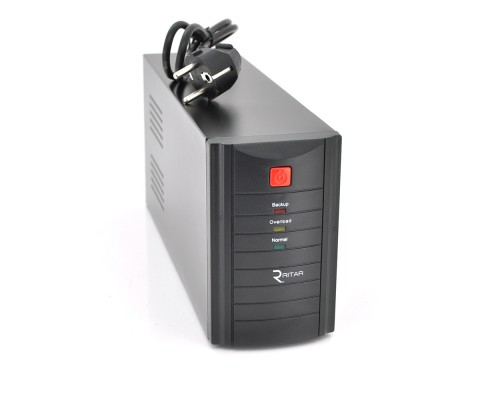 ДБЖ Ritar RTM800 (480W) Proxima-L, LED, AVR, 2st, 2xSCHUKO socket, 1x12V9Ah, metal Case (325х100х150) Q4 
