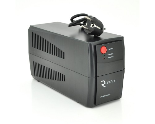 ДБЖ Ritar RTP500 (300W) Standby-L, LED, AVR 1st, 2xSCHUKO socket, 1x12V4.5Ah, plastik Case. ( 300*140*205 ) 3,56 кг Q4 