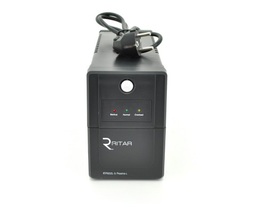 ДБЖ Ritar RTP650L-U (390W) Proxima-L, LED, AVR, 2st, USB, 2xSCHUKO socket, 1x12V7Ah, plastik Case ( 340 x 140 X 205) 4.7 кг Q4 