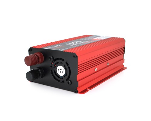 Інвертор напруги ST600CP (DC:300W), 12/220V з апроксимованою синусоїдою, 1 універсальна розетка, крокодили, BOX 