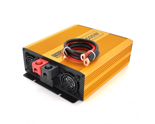 Інвертор напруги Mexxsun MXSPSW-1500, 12V/220V, 1500W з правільною синусоїдою, 2 Shuko, клемні дроти, Q4 