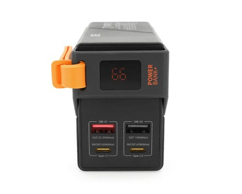 PowerBank FULLTECH PRIME 30000mAh, PD65W+22.5W, Input: (Type-C), Output: (USB, Type-C), індикація заряду, 0.600kg, Black, Box 