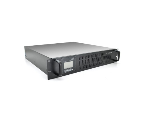 ДБЖ з правильною синусоїдою ONLINE Ritar RT-3KS-LCD, RACK 3000VA (3700Вт), 72 В, Вбудована батарея 12V7,5 Ah х 6 шт (482*600*87) 