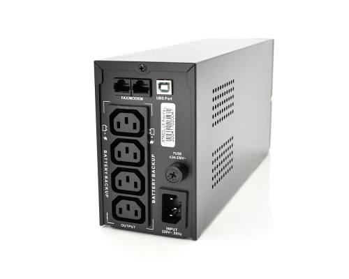 ДБЖ Ritar RTP600L-UX-IEC (360W) Proxima-L, LED, AVR, 3st, USB, 4xIEC-320 C14, 145-290Vac, 1x12V7Ah, plastik Case (314 x 97 X 143) 4,6 кг Q4 