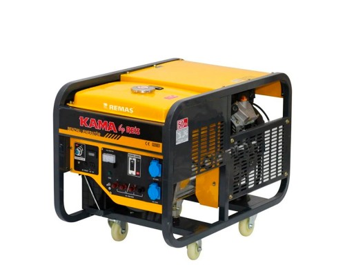 Бензиновий генератор KGL12000FE, 1-фазний 230V, 50Hz, 12kVA/9.5kW, бак 25 л, витрата 3,75 л/год, пуск: стартер, 930х555х580 мм, 140 кг 