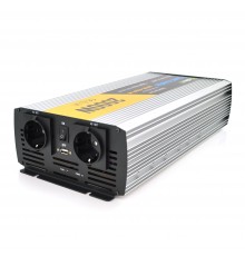 Інвертор напруги Solinved Sol-Yb24-2000M, 24V/220V, 2000W з апроксимованою синусоїдою, 2Shuko, USB, клемні дроти, Q5