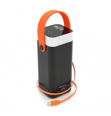 Powerbank ACL PW-142 40000mAh, PD22.5W, 4xUSB+USB-C, 4 кабелі (USB/Micro/Type-C/Lighting), Ліхтар, 0.92 кг, Black/White, Box