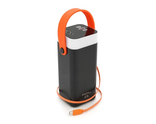 Powerbank ACL PW-142 40000mAh, PD22.5W, 4xUSB+USB-C, 4 кабелі (USB/Micro/Type-C/Lighting), Ліхтар, 0.92 кг, Black/White, Box 