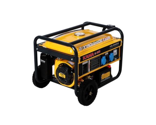 Генератор бензиновий KGL3500CE, 1-фазний 230V, 50Hz, 3.5kVA/2.8kW, бак 15 л, витрата 1.3 л/год, пуск: ручний/стартер, 590х433х430 мм, 43 кг 