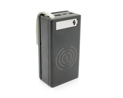 Power bank Voltronic C12-PD-QI під 12х18650, Wireless charger, Digital display, Output: 22.5W, Micro-USB, Type-C, Lightning, ABS, PVC, Black, BOX 