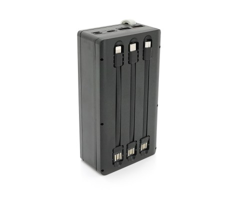 Power bank Voltronic C12-PD-QI під 12х18650, Wireless charger, Digital display, Output: 22.5W, Micro-USB, Type-C, Lightning, ABS, PVC, Black, BOX 