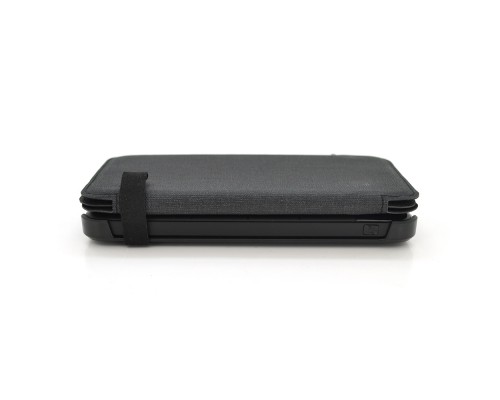 Power bank 12000 mAh Solar, Input:5V/1A(microUSB), Output:5V/2,1А(2хUSB), rubberized case, Black, BOX 