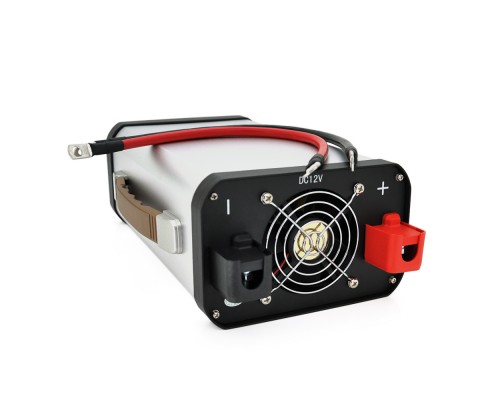 Інвертор напруги AEV5500W, 12/220V з апроксимованою синусоїдою, 2 універсальні розетки, 2*USB (DC:5V/2.4A), клемні дроти, BOX 