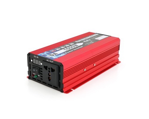 Інвертор напруги DA-1600M (DC:800W), 12/220V з апроксимованою синусоїдою, 1 універсальна розетка, клемні дроти, Q24 