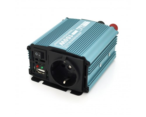 Інвертор напруги Mexxsun MXS-150, 12V/220V, 150W з модифікованою синусоїдою, 1 Shuko, клемні дроти, Q30 