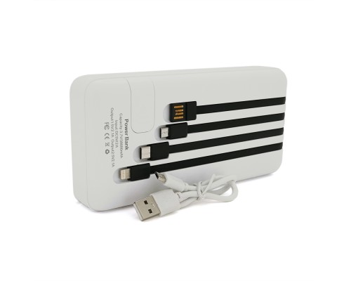 PowerBank Bix-30000mAh, Input:MicroUSB+Type-C, Output:4USB/Type-C/MicroUSB/Lightning, QC22.5W/PD20W, White 
