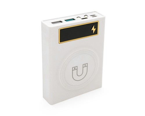 Power bank Voltronic CX4-PD-QIMagnetic під 4х18650, Magnetic Wireless Charger, Output:22.5W, Micro-USB, Type-C, Lightning, ABS, PVC, White, BOX 