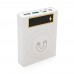 Power bank Voltronic CX4-PD-QIMagnetic під 4х18650, Magnetic Wireless Charger, Output:22.5W, Micro-USB, Type-C, Lightning, ABS, PVC, White, BOX 