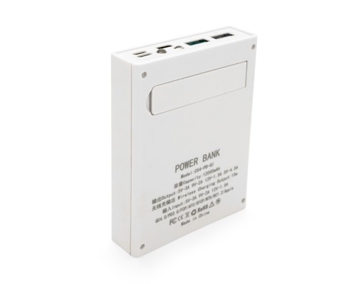 Power bank Voltronic CX4-PD-QIMagnetic під 4х18650, Magnetic Wireless Charger, Output:22.5W, Micro-USB, Type-C, Lightning, ABS, PVC, White, BOX 
