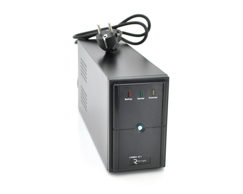 ДБЖ Ritar E-RTM650 (390W) ELF-L, LED, AVR, 2st, 2xSCHUKO socket, 1x12V7Ah, metal Case Q4 (370*130*210) 4,8 кг (310*85*140) 