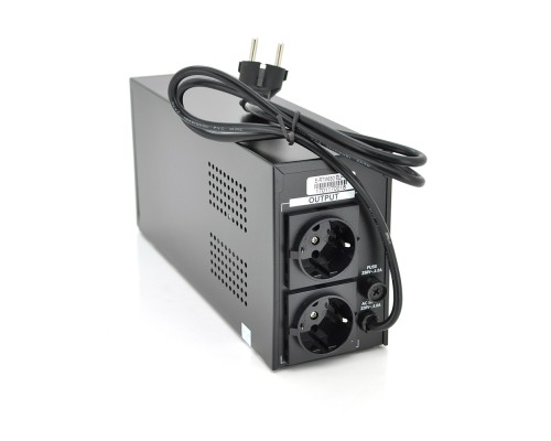 ДБЖ Ritar E-RTM650 (390W) ELF-L, LED, AVR, 2st, 2xSCHUKO socket, 1x12V7Ah, metal Case Q4 (370*130*210) 4,8 кг (310*85*140) 