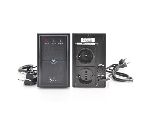 ДБЖ Ritar E-RTM650 (390W) ELF-L, LED, AVR, 2st, 2xSCHUKO socket, 1x12V7Ah, metal Case Q4 (370*130*210) 4,8 кг (310*85*140) 