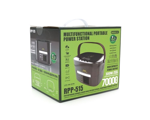 Портативне джерело живлення REMAX RPP-515 потужністю 300W, 70000mAh, 1х220В, 2xUSB-A Output: 5V/9V/12V-3A/2A/1.5A DC Output: 15V/10A, LED, Q4 