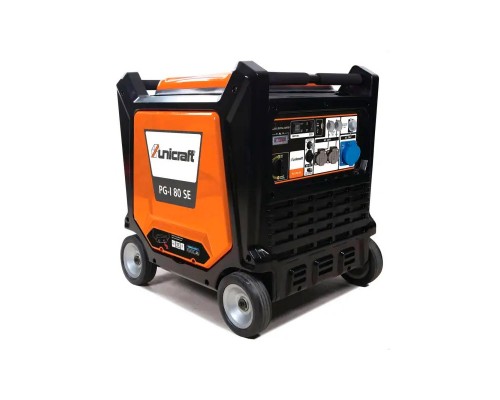 Генератор інверторний Бензиновий UNICRAFT PG-I 80 SE, 7kW (7.5kW), однофазний, 220V, 50Hz, об'єм 25л 