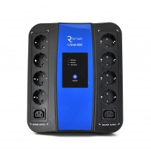 ДБЖ Ritar U-Smart-1000 (600W), LED, AVR, 3st, 8xSCHUKO socket, 1x12V9Ah, USB x2, RJ45, plastik Case