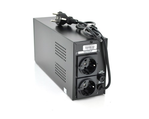ДБЖ Ritar E-RTM500 (300W) ELF-L, LED, AVR, 2st, 2xSCHUKO socket, 1x12V7Ah, metal Case. Q4 (365*130*210) 4,8 кг (310*85*140) 