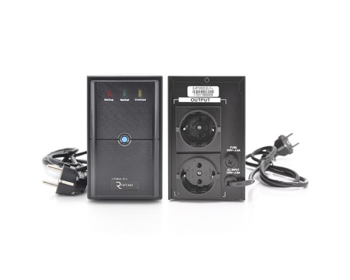 ДБЖ Ritar E-RTM500 (300W) ELF-L, LED, AVR, 2st, 2xSCHUKO socket, 1x12V7Ah, metal Case. Q4 (365*130*210) 4,8 кг (310*85*140) 