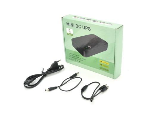 ДБЖ UPS-18W DC1018P для роутерів/комутаторів/PON/POE-430, 5//9/12V, 1A, 12000MAh(4*3000MAh), Black, BOX 