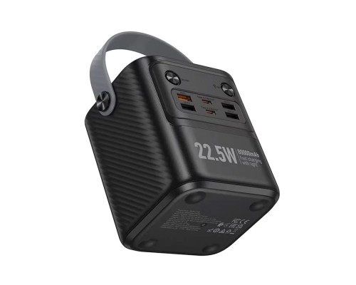 Power Bank HOCO J152 80000mAh, 4USB/2Type-C, 22.5W+PD20W, ліхтарик, Black, 1,310kg, Box 