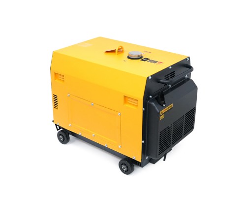 Генератор дизельний COVAX KDE7000T, 1-фазний 230V, 50Hz, 5.0kVA/4.5kW, бак 15 л, витрата 1-1.2 л/год, пуск: стартер, 920x520x780 мм, 145 кг 