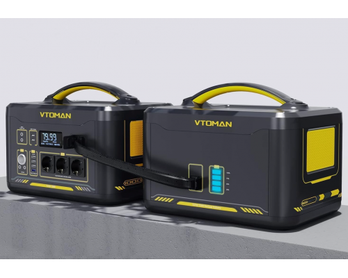 Портативна станція VTOMAN Jump 1500+1500 Вт, LiFePO4 828+828Втч, 230В, вихід 3x230В/1500Вт,2x12В/10А,4xUSB-A,2xType-C PD100Вт 