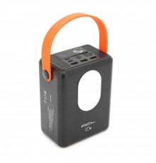 Powerbank ACL PW-143 80000mAh, PD22.5W, 3xUSB+USB-C, 4 кабелі (USB/Micro/Type-C/Lighting), Ліхтар, 1,64 кг, Black/White, Box
