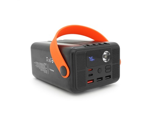 Powerbank ACL PW-143 80000mAh, PD22.5W, 3xUSB+USB-C, 4 кабелі (USB/Micro/Type-C/Lighting), Ліхтар, 1,64 кг, Black/White, Box 