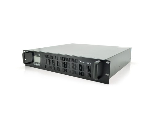 ДБЖ з правильною синусоїдою ONLINE Ritar RT-1KS-LCD, RACK 1000VA (900Вт), 24В, Вбудована батарея 12V 7,5Ah х 2шт (482*440*87) 