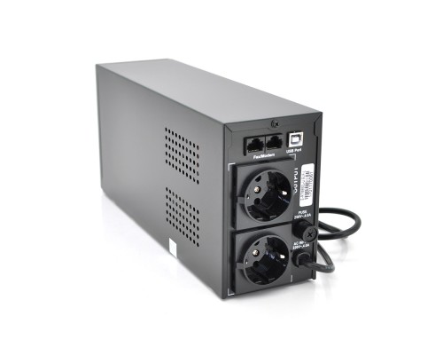 ДБЖ Ritar E-RTM650L-U (390W) ELF-L, LED, AVR, 2st, USB, 2xSCHUKO socket, 1x12V7Ah, metal Case Q4 (370*130*210) 4,8 кг (310*85*140) 