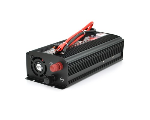 Інвертор напруги ST2500CP (DC:1250W), 12/220V з апроксимованою синусоїдою, 1 універсальна розетка, крокодили, BOX 