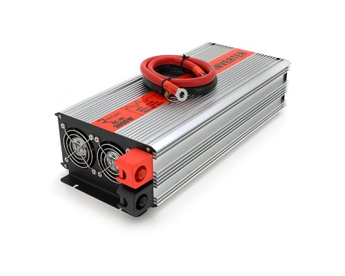Інвертор напруги RITAR RSX-3000, 12V/220V, 3000W з апроксимувати синусоїдою, 2xShuko, 1xUSB, клемні дроти, BOX, Q4 