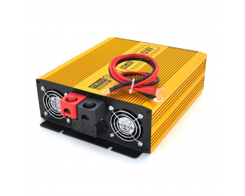 Інвертор напруги Mexxsun MXSPSW-1000, 24V/220V, 1000W з правильною синусоїдою, 2 Shuko, клемні дроти, Q4 