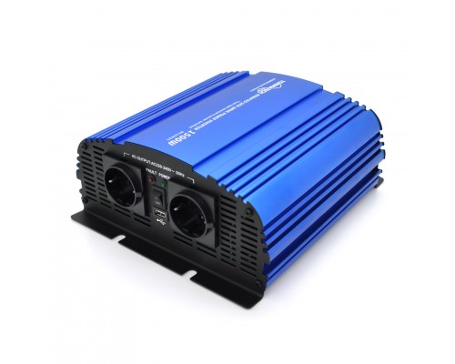 Інвертор напруги Tommatech MS-1500, 12V/220V, 1500W з апроксимованою синусоїдою, 2Shuko, USB, клемні дроти, 6 запобіжників, Q4 