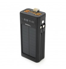 Powerbank ACL PW-90 30000mAh, SOLAR, TypeC + Lighting, 0,72kg, Black, Box