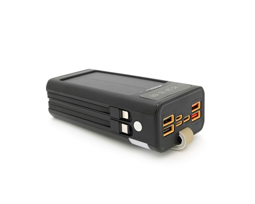 Powerbank ACL PW-90 30000mAh, SOLAR, TypeC + Lighting, 0,72kg, Black, Box 