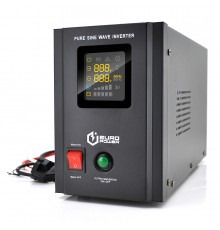 ДБЖ з правильною синусоїдою Europower PSW-EPB1500TW24 (1050 Вт) 10 / 20А, під зовнішню АКБ 24В (415*208*283) 8,95 кг (346*145*220), Q2